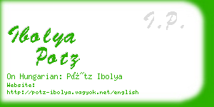 ibolya potz business card